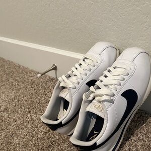 Nike Classic White and Black Cortez Sneakers